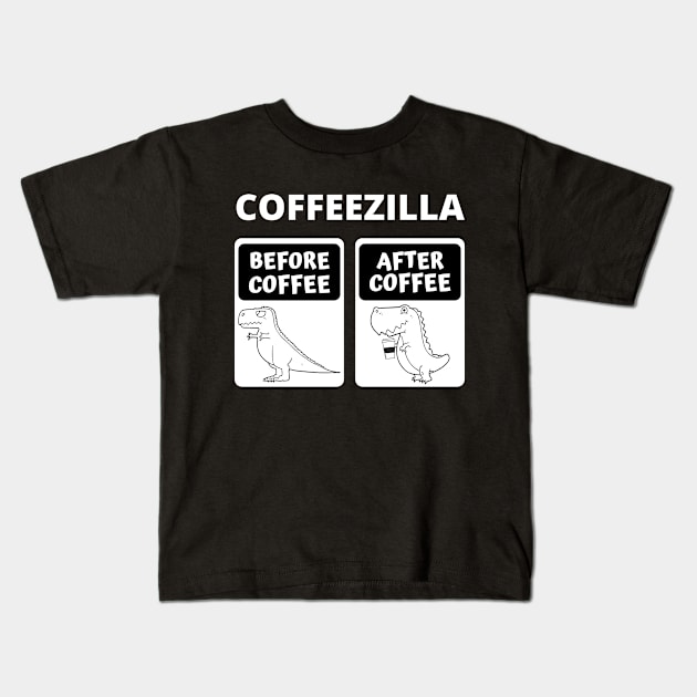 Coffeezilla Kids T-Shirt by apparel.tolove@gmail.com